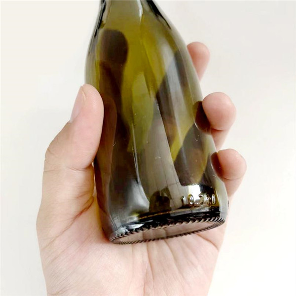 187ml Antique Green Burgundy Wine Glass Bottle-details1